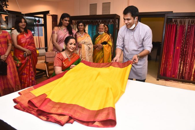 Dakshinam - first In-house hand-woven saree unveiled by PADMASHRI Aruna Sairam